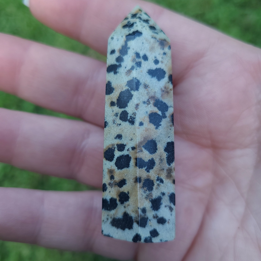 Dalmatian Jasper Tower – 2.75" tall - Grounding & Joyful Energy